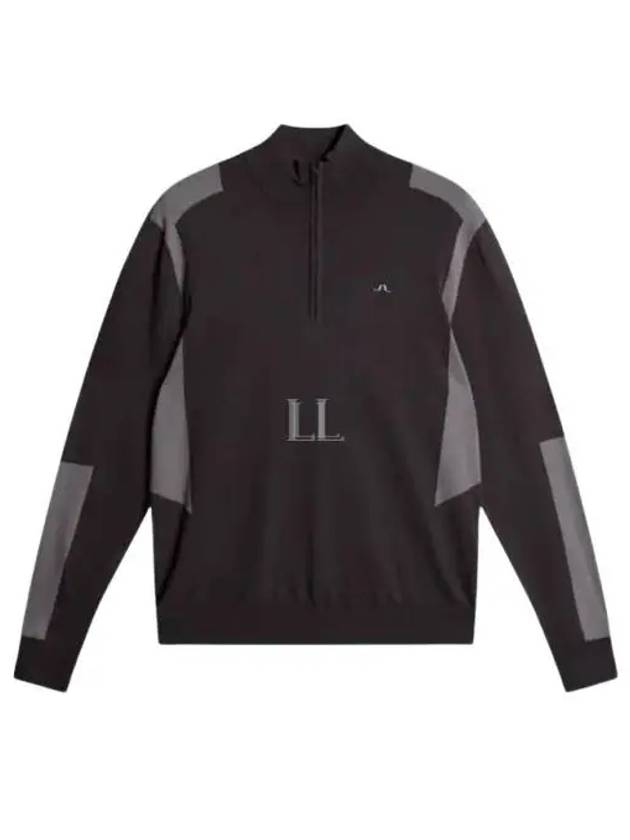 Men s Kendrick Knit Zip Up Sweater Asphalt - J.LINDEBERG - BALAAN 2