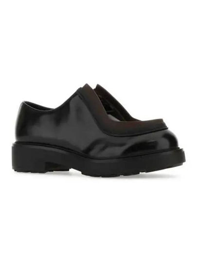 Diapason Opaque Brushed Leather Lace-Up Shoes Sienna - PRADA - BALAAN 2