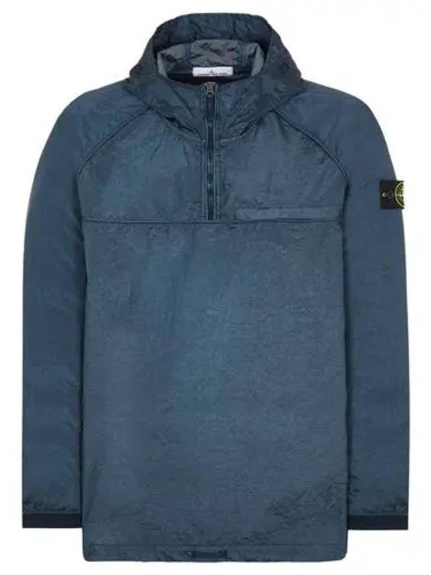 Men's Waffen Patch Metal Nylon Anorak Blue - STONE ISLAND - BALAAN 2