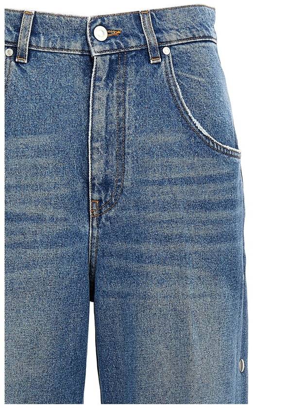 snap wide jeans blue - STELLA MCCARTNEY - BALAAN 5