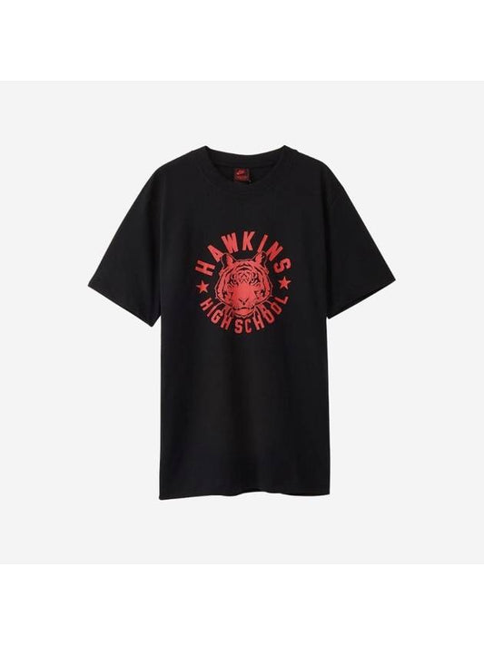 Stranger Things NRG Short Sleeve T-Shirt Black Red - NIKE - BALAAN 1