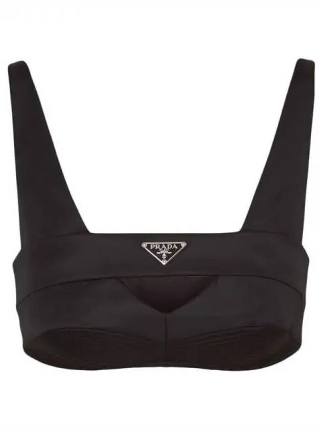 Triangular logo re nylon bra top 270150 - PRADA - BALAAN 1