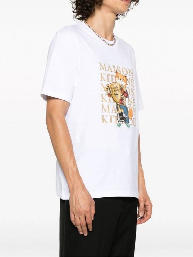 Fox Champion Regular Short Sleeve T-Shirt White - MAISON KITSUNE - BALAAN 4