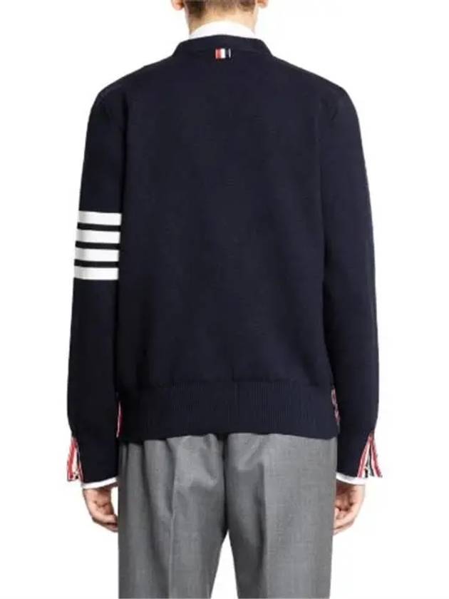 Milano Stitch 4 Bar Cardigan Navy - THOM BROWNE - BALAAN 5