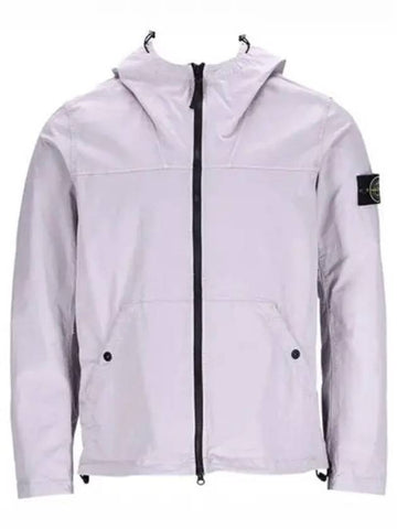 Supima Cotton Twill Stretch TC Over Hooded Jacket Gray - STONE ISLAND - BALAAN 1