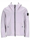 Supima Cotton Twill Stretch TC Over Hooded Jacket Gray - STONE ISLAND - BALAAN 2