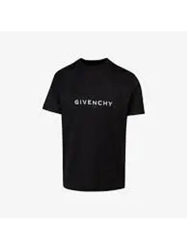 Reverse Logo Short Sleeve T-Shirt Black - GIVENCHY - BALAAN 2