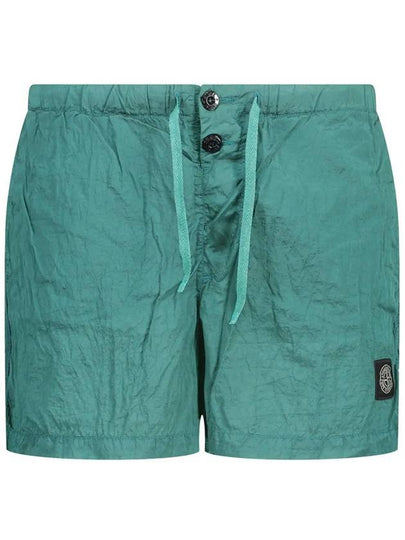 Wappen Patch Nylon Metal Swim Shorts Aqua Blue - STONE ISLAND - BALAAN 2