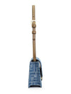 FF Logo Denim Shoulder Bag Blue - FENDI - BALAAN 3