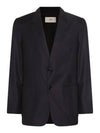 Two Button Blazer Jacket Navy - AMI - BALAAN 2