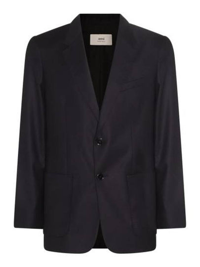 Two Button Blazer Jacket Navy - AMI - BALAAN 2