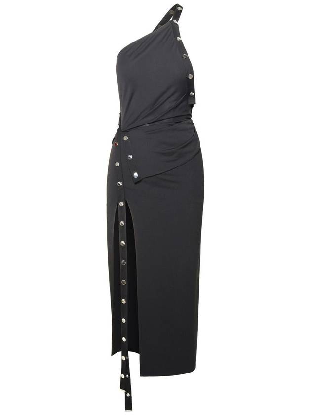 The Attico Black Acetate Blend Midi Dress - THE ATTICO - BALAAN 1