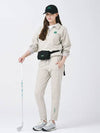 Windproof nylon jogger pants BEIGE - MONBIRDIE GOLF - BALAAN 1