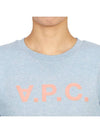 Viva Logo Cotton Sweatshirt Light Blue - A.P.C. - BALAAN 9