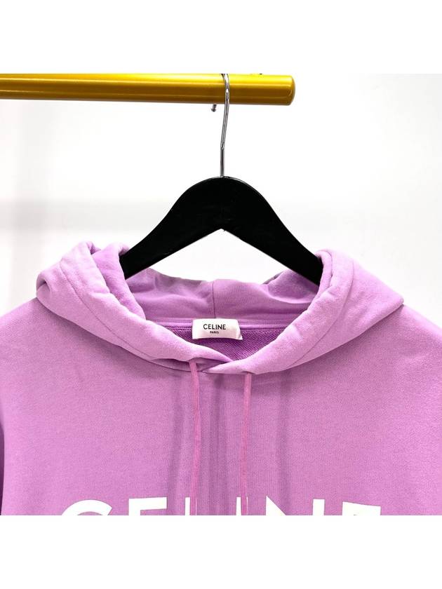 Logo hooded sweatshirt pink M size - CELINE - BALAAN 4