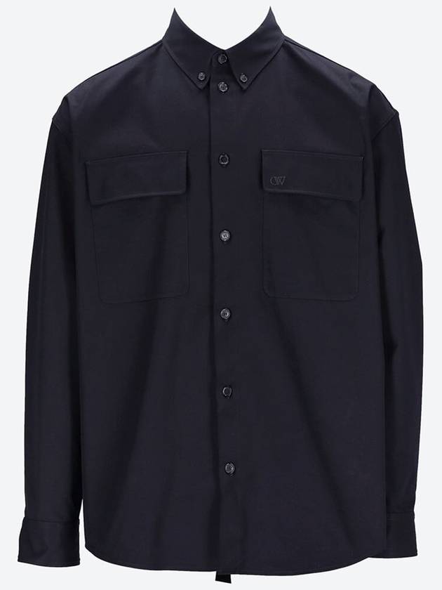 Cotton Twill Long Sleeve Shirt Black - HUMAN MADE - BALAAN 2