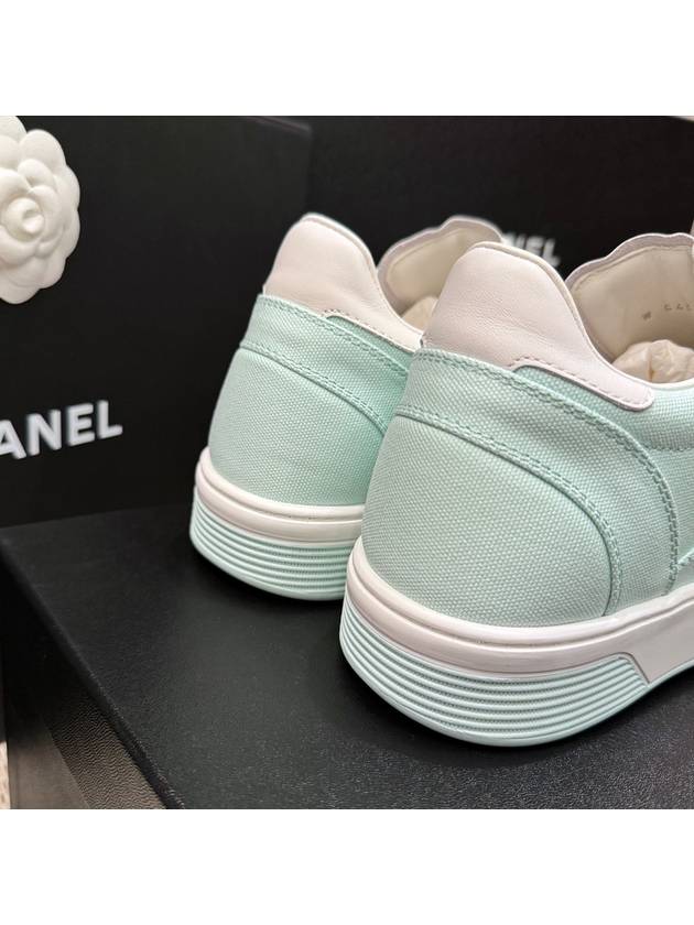 CC Logo Low Top Sneakers Mint - CHANEL - BALAAN 9