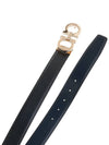 Reversible Gancini Leather Belt Black - SALVATORE FERRAGAMO - BALAAN 10