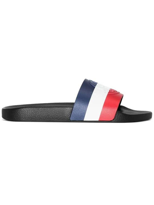 BASILE Three Stripes Logo Slippers Black 4C000 30 01A49 998 - MONCLER - BALAAN 1