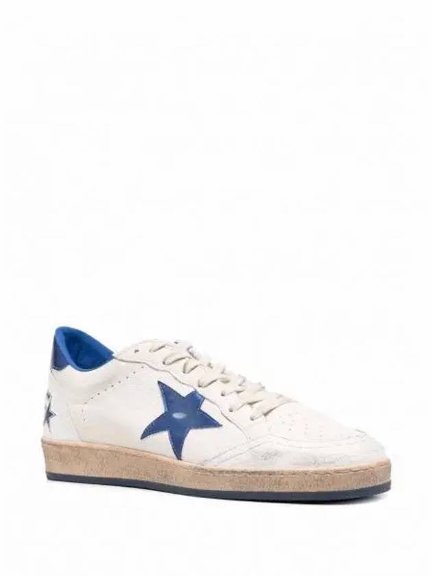 Men's Blue Tab Blue Star Low Top Sneakers White - GOLDEN GOOSE - BALAAN 2