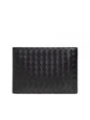 Intrecciato Zipper Small Clutch Bag Black - BOTTEGA VENETA - BALAAN 2