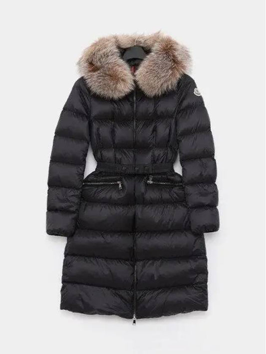 Boedic belted hooded fur long padded women s jacket 1C00034 5396Q 999 1044000 - MONCLER - BALAAN 1