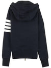 Engineered 4-Bar Stripe Loopback Jersey Knit Zip Up Hoodie Navy - THOM BROWNE - BALAAN 3