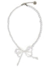 Ribbon Pearl Necklace White - MSKN2ND - BALAAN 2