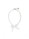 Ribbon Pearl Necklace White - MSKN2ND - BALAAN 1