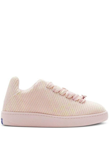 Check Knit Box Low-Top Sneakers Pink - BURBERRY - BALAAN 1