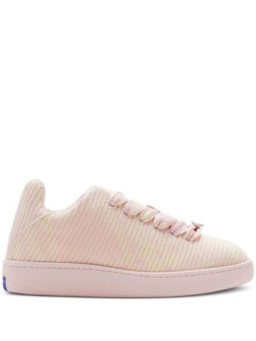 Check Knit Box Low-Top Sneakers Pink - BURBERRY - BALAAN 1