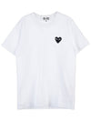 Women's Black Heart Wappen T-Shirt AZ P1T063 051 WHITE - COMME DES GARCONS - BALAAN 9