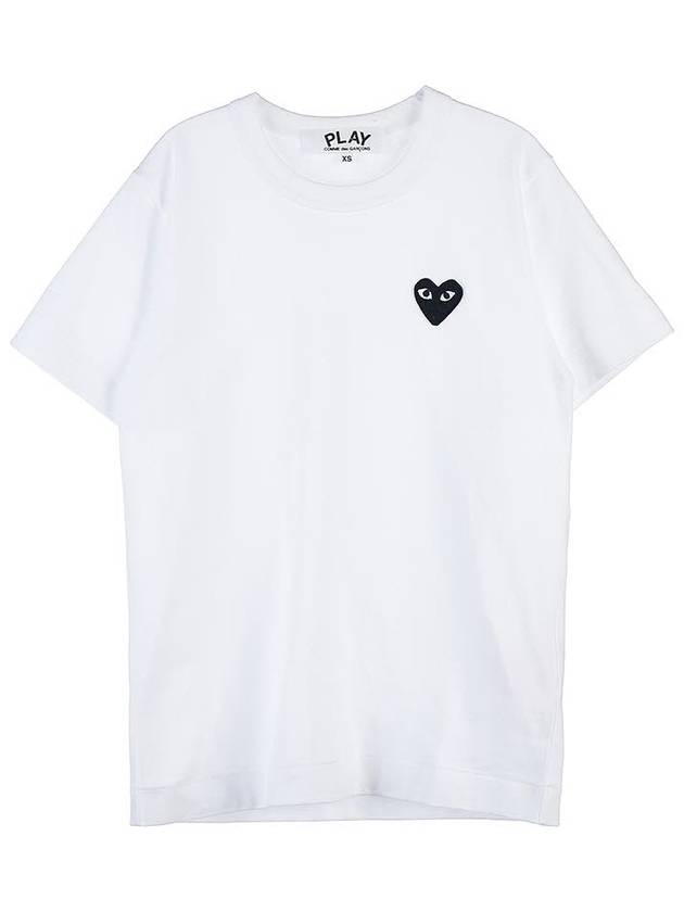 Women's Black Heart Wappen T-Shirt AZ P1T063 051 WHITE - COMME DES GARCONS - BALAAN 9