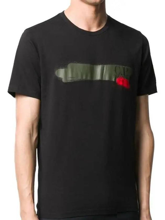 Printing Logo Short Sleeve T-Shirt Black - CP COMPANY - BALAAN 2