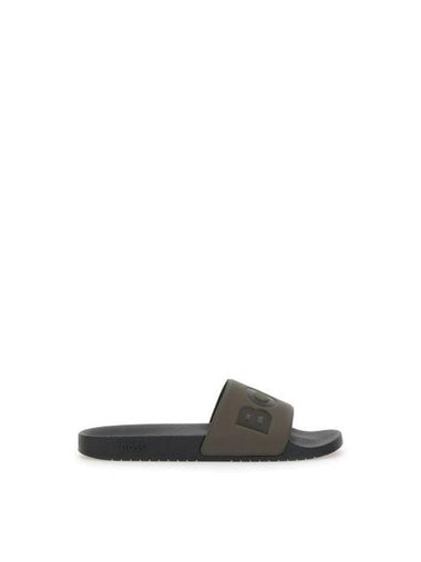 Aryeh Logo Slippers Green - HUGO BOSS - BALAAN 1