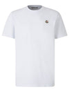 8C00022 829H8 001 Chest Patch Round Short Sleeve T Shirt White Men s TLS - MONCLER - BALAAN 1