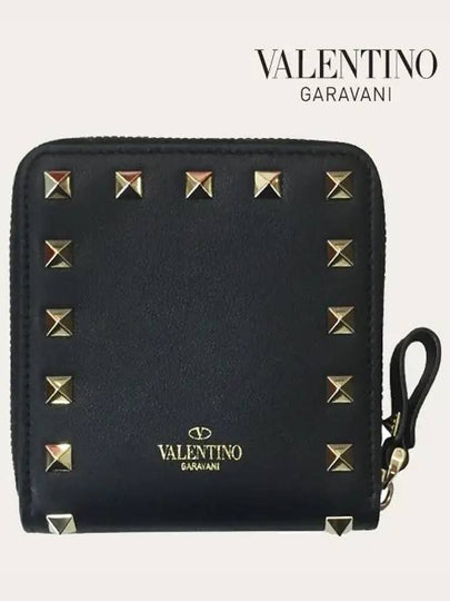 Rockstud zip round bi-fold wallet black UW2P0U16 BOL 0NO - VALENTINO - BALAAN 2