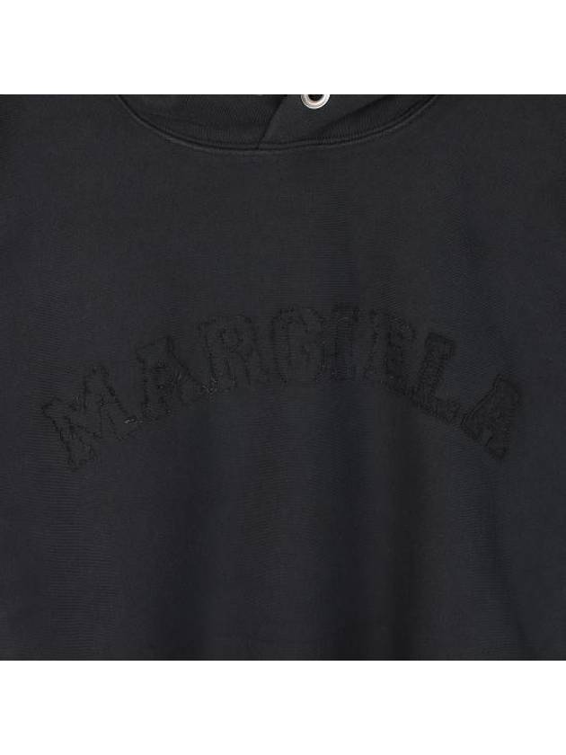 Logo Cotton Fleece Hoodie Black - MAISON MARGIELA - BALAAN 6