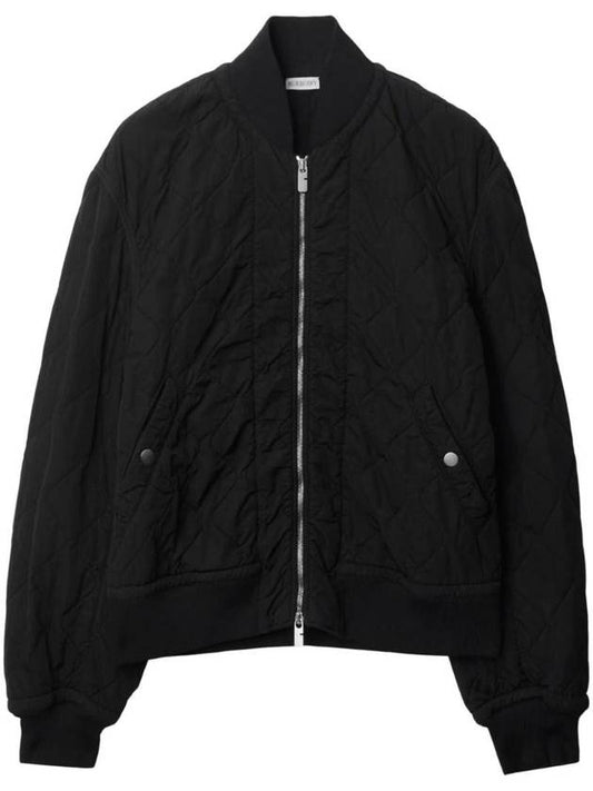 Stand-Up Collar Quilted Bomber Jacket Black - BURBERRY - BALAAN 1