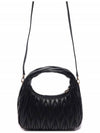 Wander Matelasse Nappa Leather Mini Hobo Tote Bag Black - MIU MIU - BALAAN 5