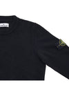 Wappen Patch Crew Neck Wool Knit Top Black - STONE ISLAND - BALAAN 5