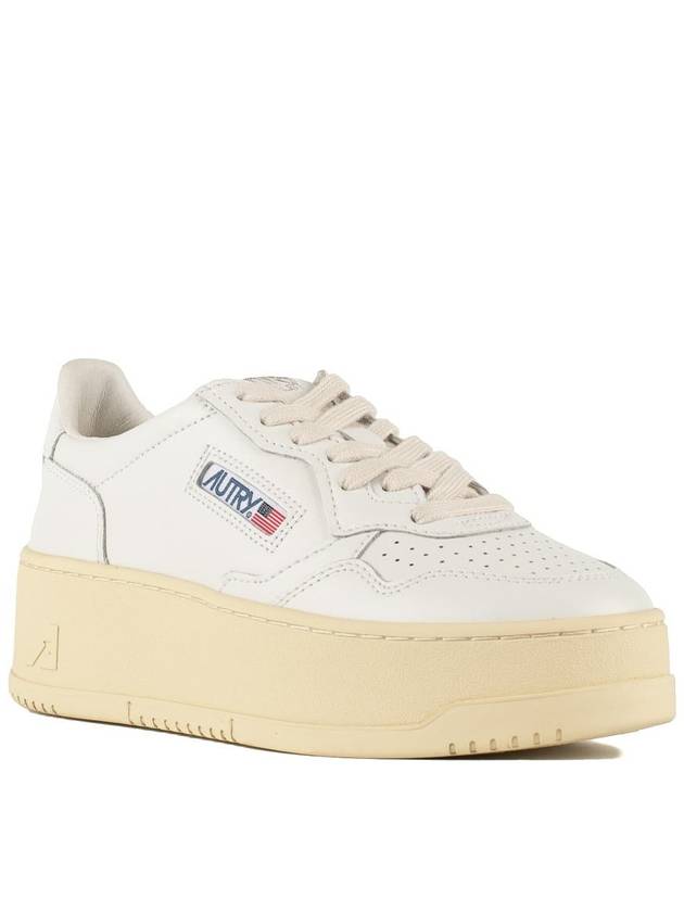 Autry White Leather Medalist Platform Sneakers - AUTRY - BALAAN 3