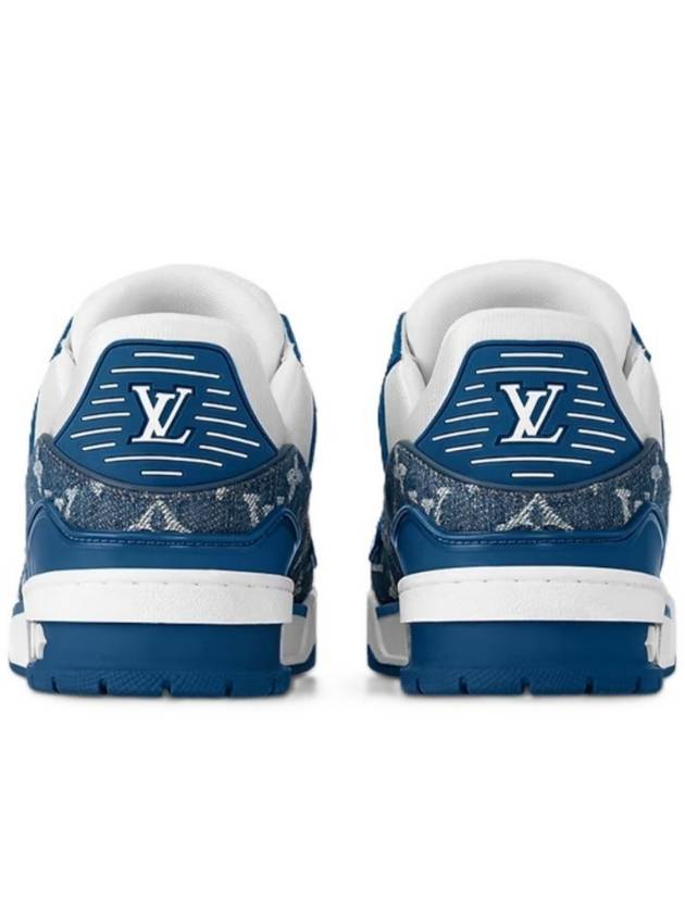 LV Trainer Leather Low Top Sneakers Light Blue - LOUIS VUITTON - BALAAN 8