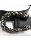 Dionysus Crystal Buckle Leather Belt Black - GUCCI - BALAAN 7