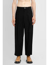 Crop Wool Pintuck Straight Pants Black - LOEWE - BALAAN 8