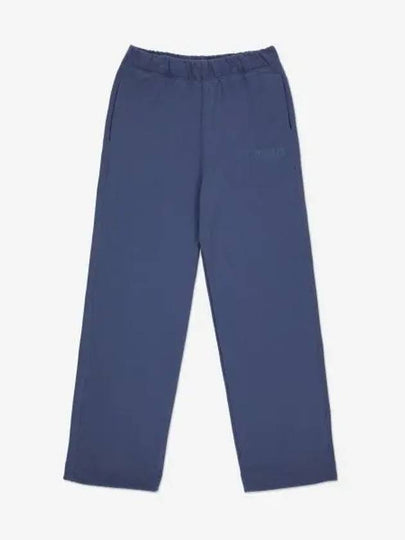 Logo Banding Sweat Straight Pants Blue - GANNI - BALAAN 2