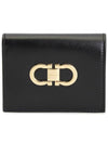 Double Gancio Half Wallet Black - SALVATORE FERRAGAMO - BALAAN 2