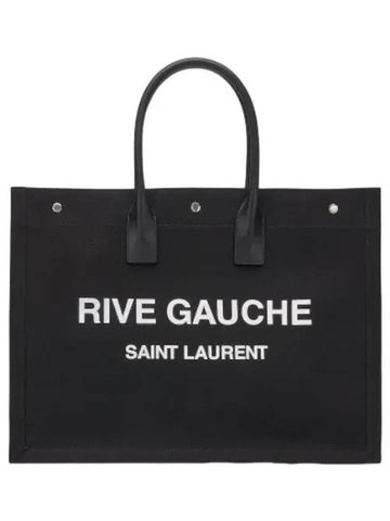 Rive Gauche Tote Bag Black Handbag - SAINT LAURENT - BALAAN 1