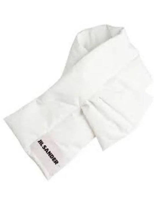 Logo Quilted Padded Down Muffler White - JIL SANDER - BALAAN 2