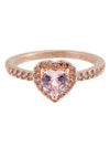 Sparkling Three Dimensional Heart Ring Rose Gold - PANDORA - BALAAN 2